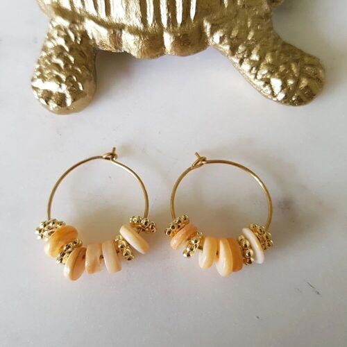 Boucles d’oreilles baby java orange