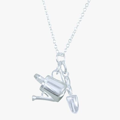 Collana con ciondolo giardino in argento sterling