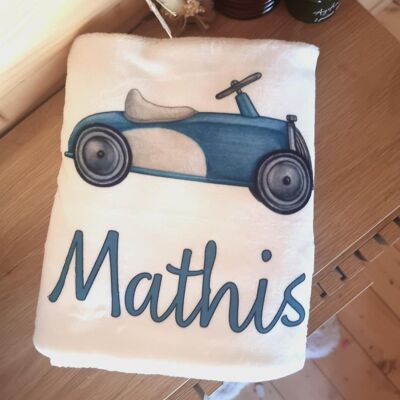 Coperta per neonati - Auto d'epoca blu