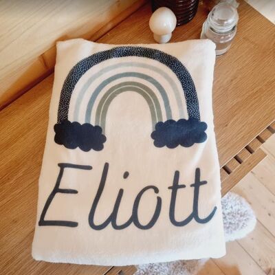 Coperta per neonati - Arcobaleno blu