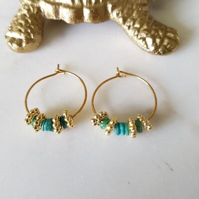 Boucles d’oreilles baby java verte