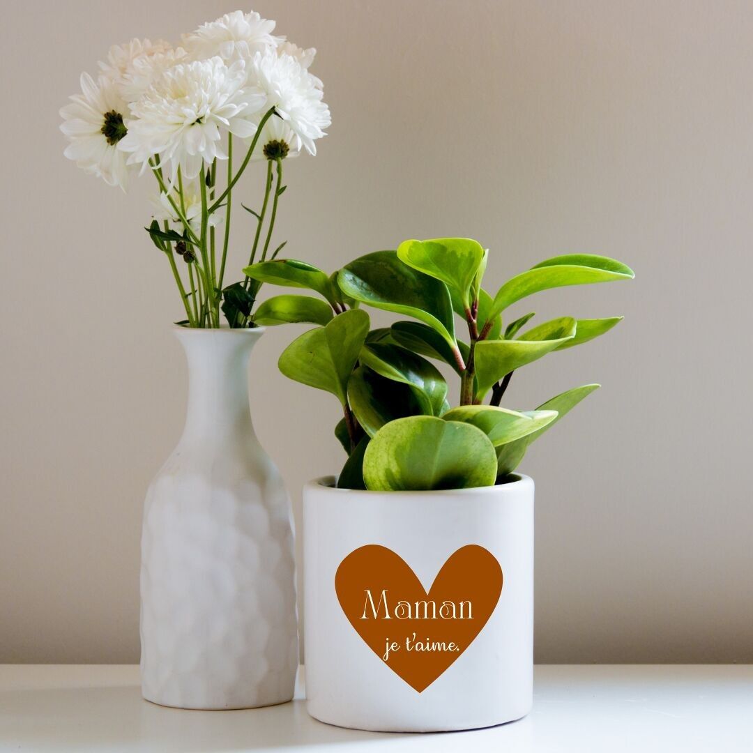 Vaso in ceramica – Cuore di mamma e nonna