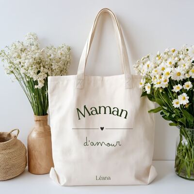 Tote Bag "Maman d'amour" personnalisé avec prénoms