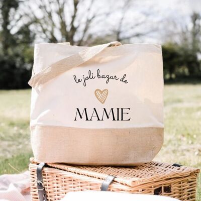 Cabas Jute et Coton -Le Joli Bazar de Mamie