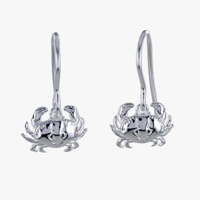 Sterling Silver Crab Earrings