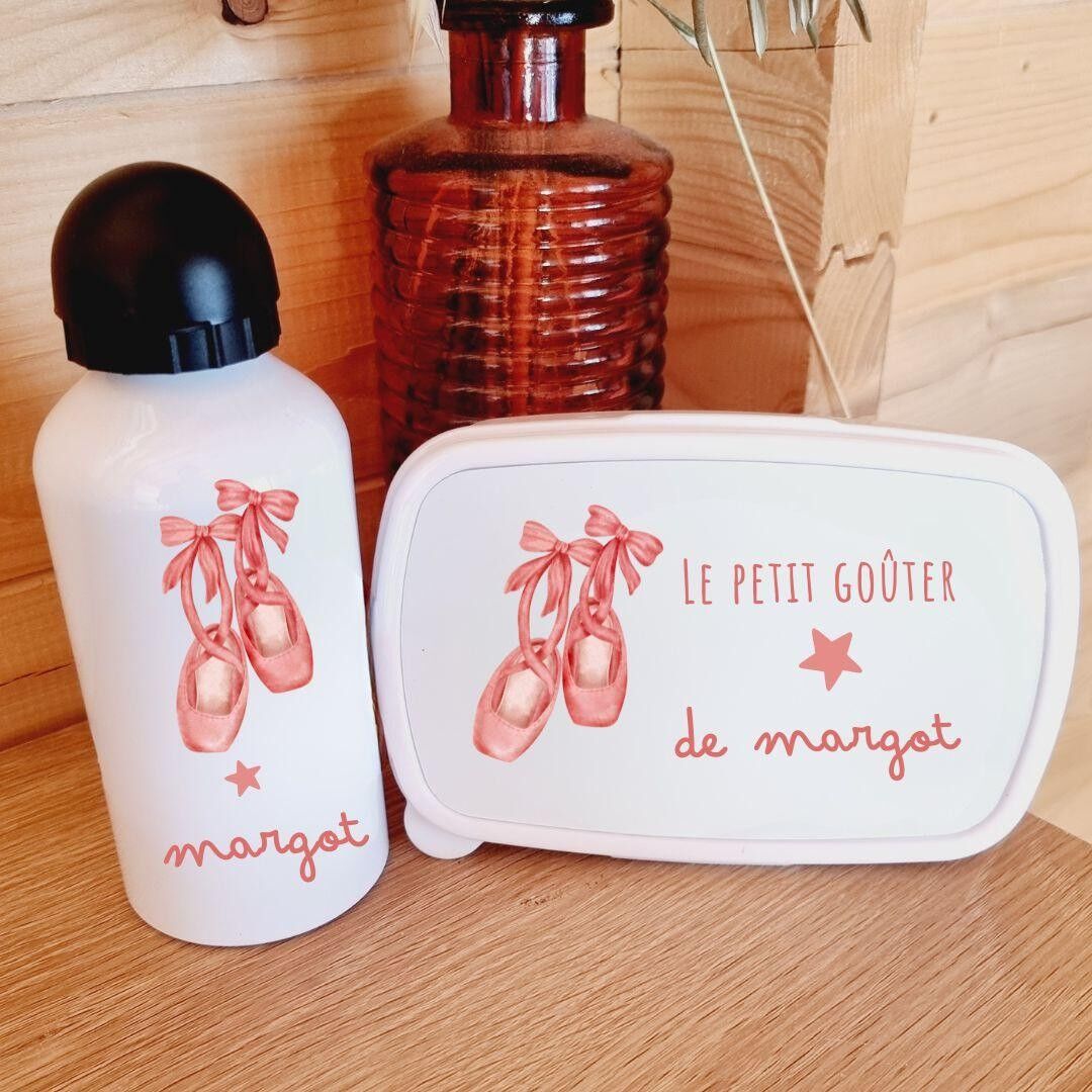 Kit personalizzato di snack box e bottiglia d'acqua - Ballerina