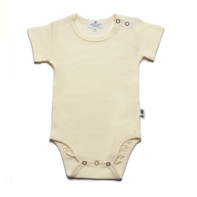 Tutina in lana a manica corta – Lana Merino – Naturale