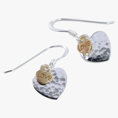 Love Heart Silver Earrings