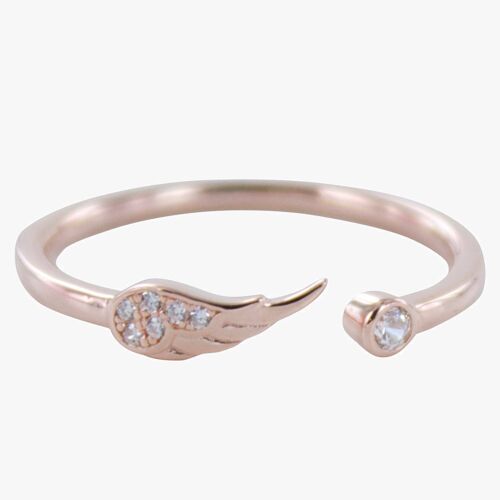 Angel Wing Pave Ring