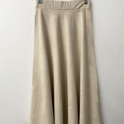 Soft velvet flared skirt