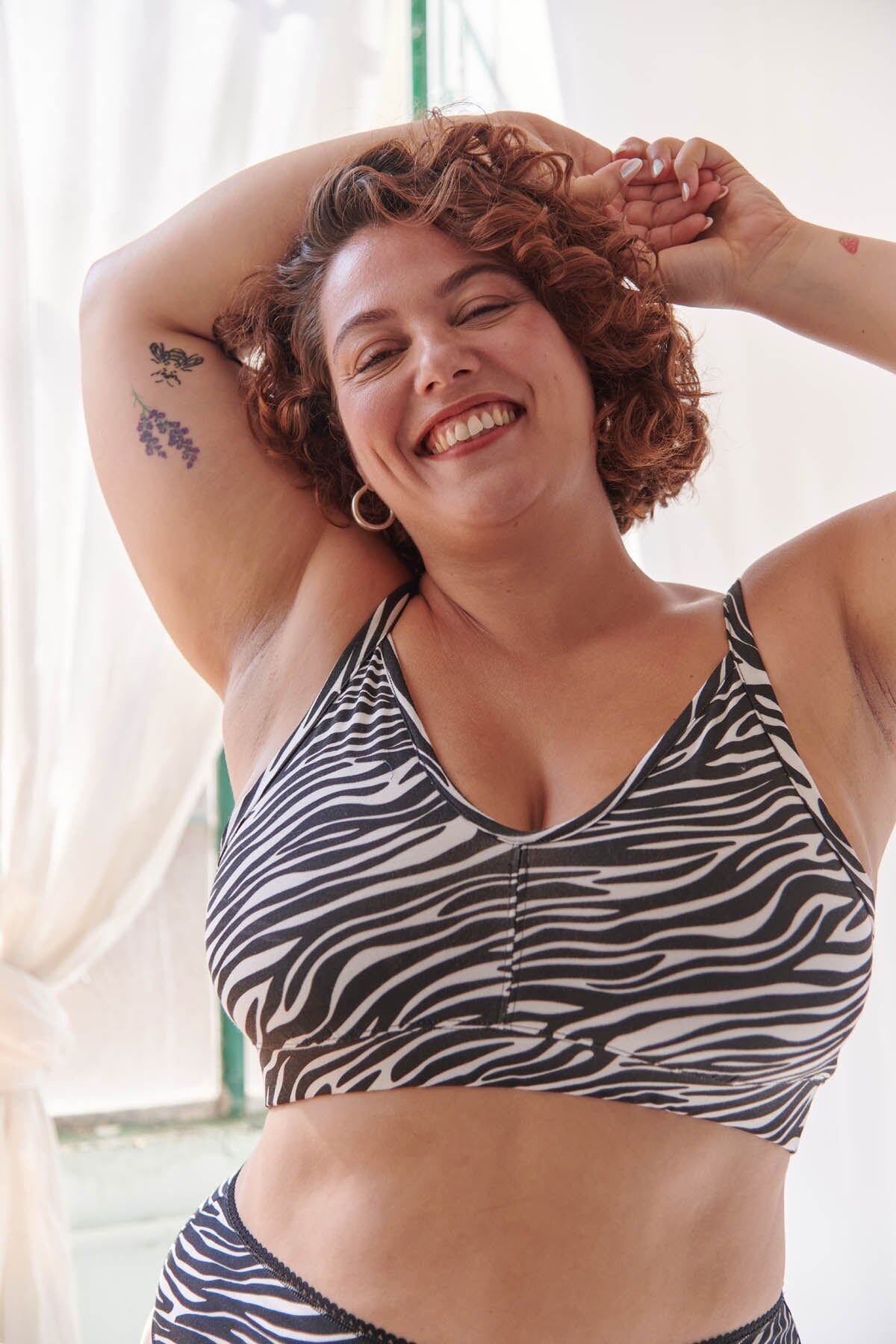 Reggiseno in cotone biologico - Zebra