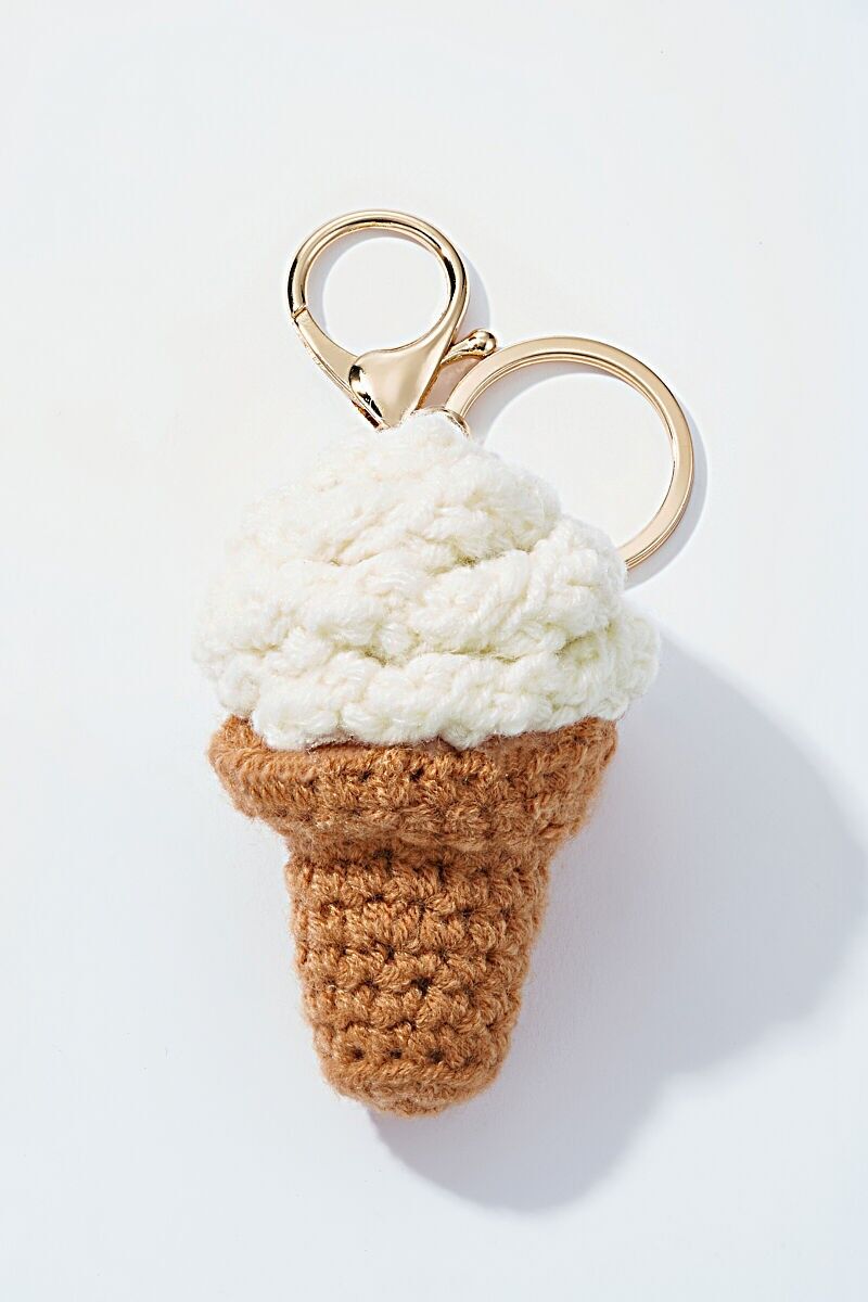 Ciondolo per borsa e portachiavi gelato all'uncinetto PC005HZ