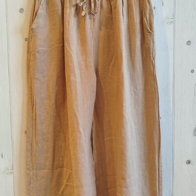 REF 15837 PANTALON PATA RECTA LINO 100%