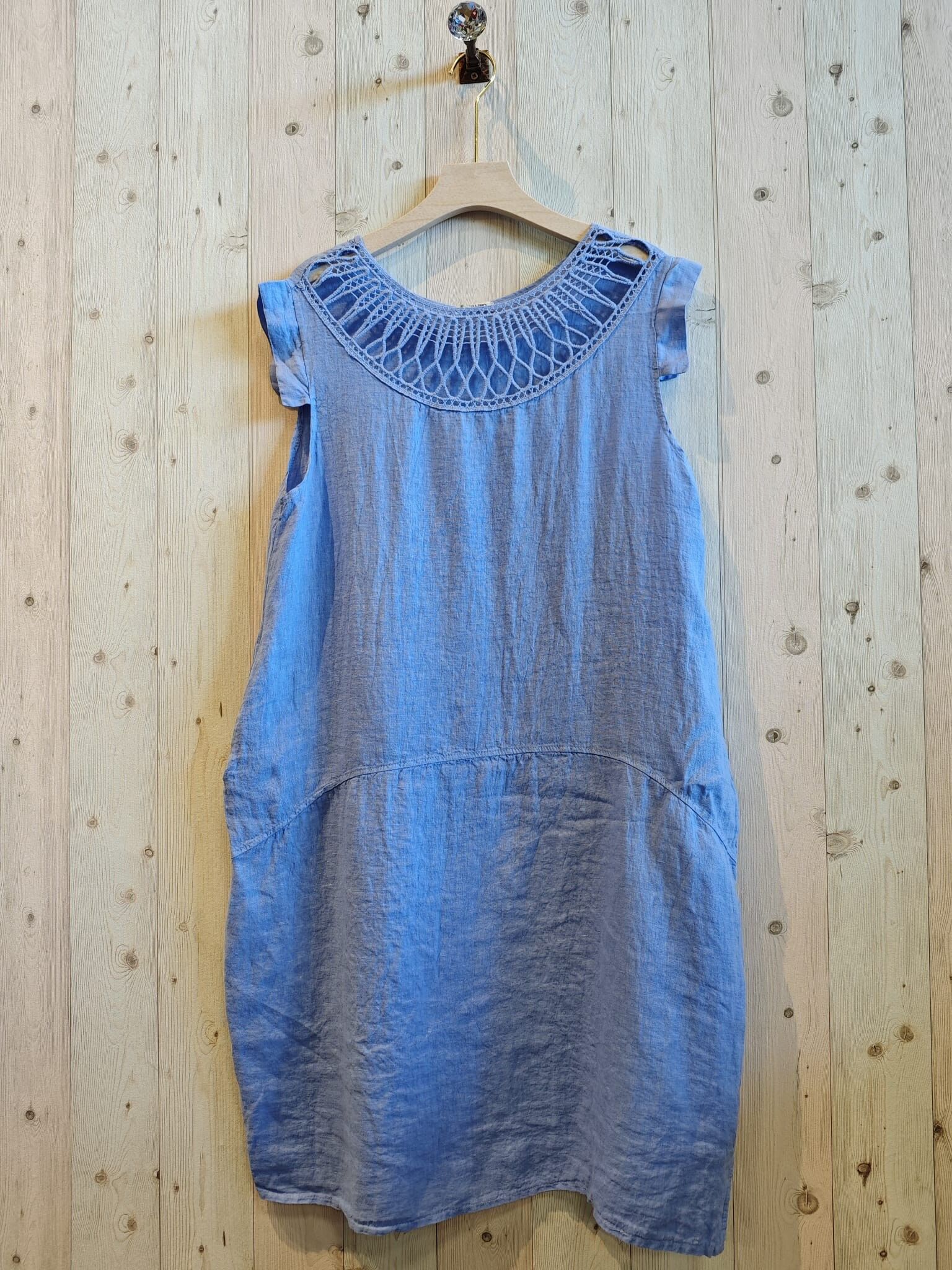 RIF 17821 ABITO SENZA MANICHE IN LINO 100%