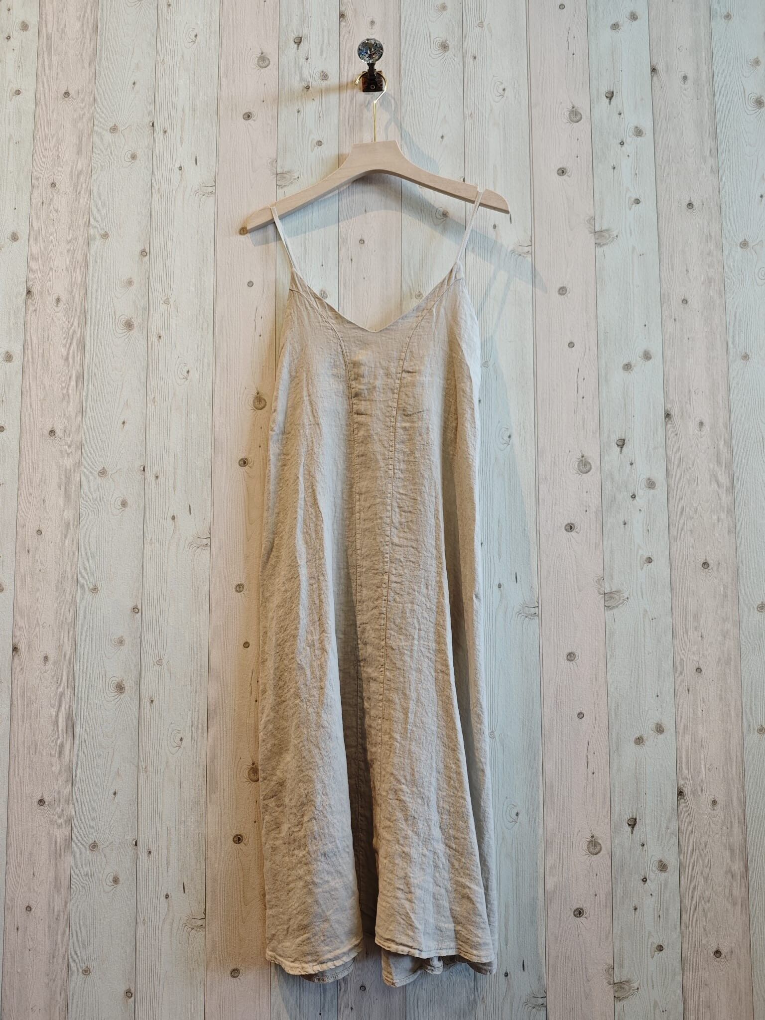 RIF 18017 ABITO CON SPALLINE IN LINO 100%