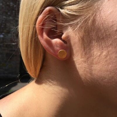 Penny Stud Earrings Gold