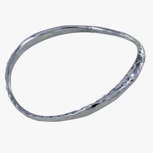 Silver Ripple Bangle