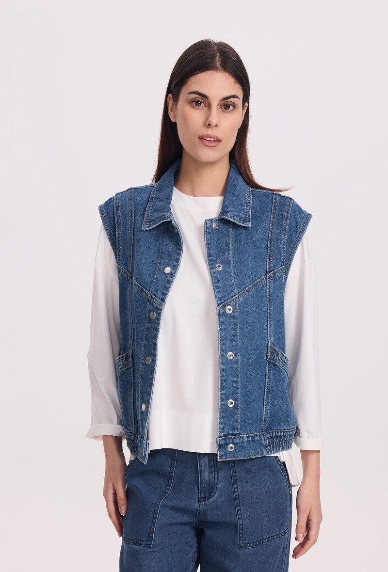 Elegante giacca senza maniche