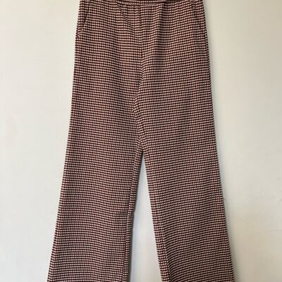 Pantalon large à carreaux