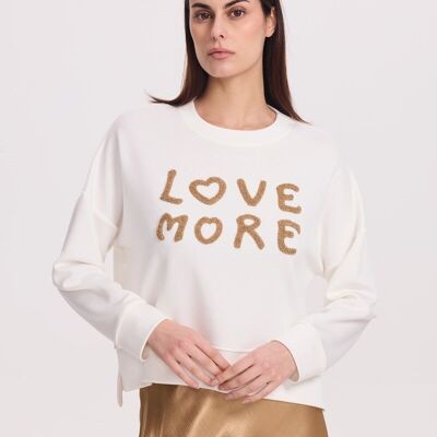 Sudadera con mensaje bordado