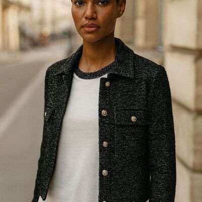 Chaqueta elegante de sastre con botones dorados