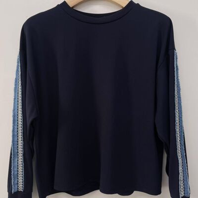 T-shirt elegante a maniche lunghe