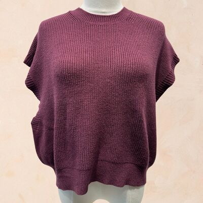 Maglione oversize senza maniche in maglia – VISCOSA - 22005