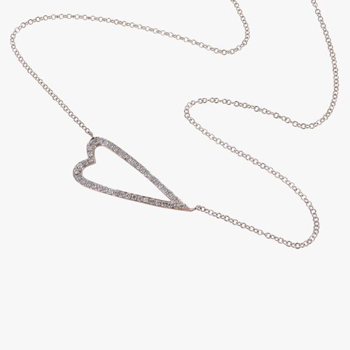 Diamond Open Heart Necklace