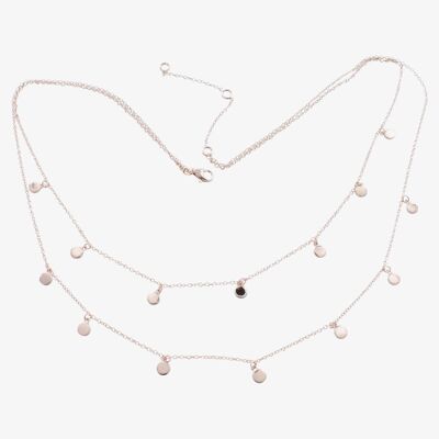 Collier Dot 4 Couches Rose