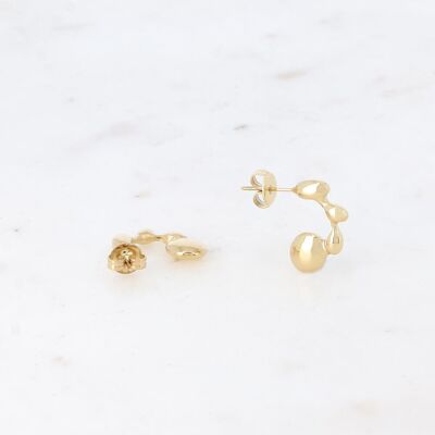 Pendientes de aro - anillo efecto gota ondulada