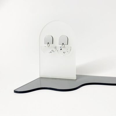 Pendientes de plástico reciclado SILVER SPECKLE