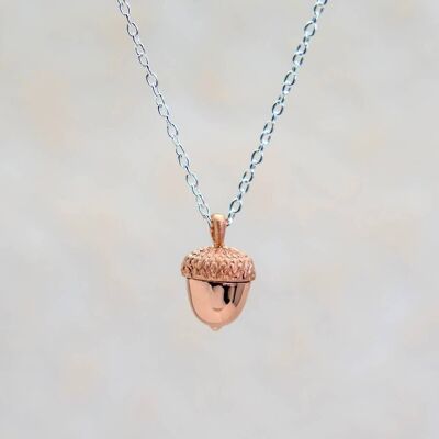 Acorn Necklace Rose