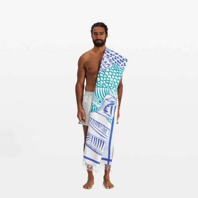 FOUTA - TUCANO 3D - BLU
