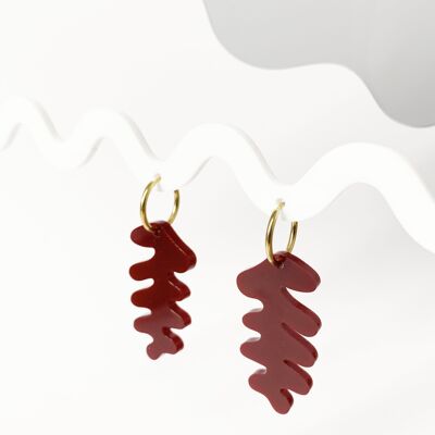 Pendientes de aro de plástico reciclado CORAL