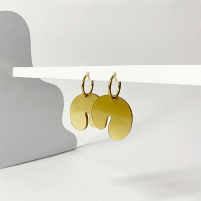 Boucles d'oreilles créoles en plastique recyclé SOFT CURVE