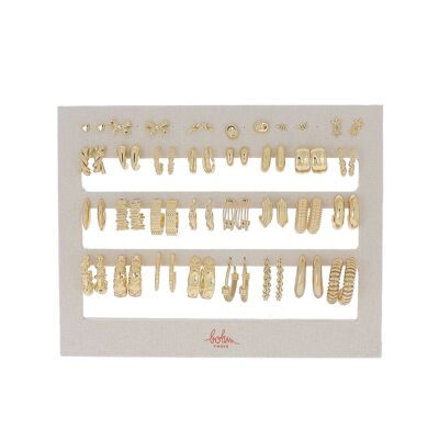 Kit di 30 orecchini - oro - espositore incluso