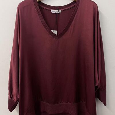 Top casual femminile con scollo a V