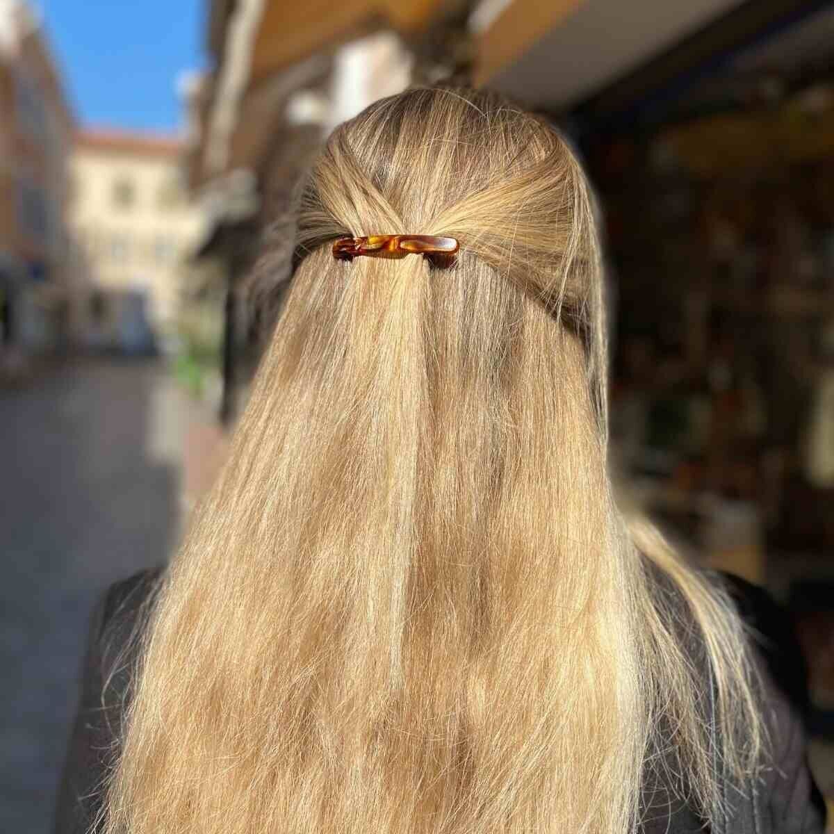 Pinza para el pelo Alix - Hecha a mano en Francia con acetato de celulosa