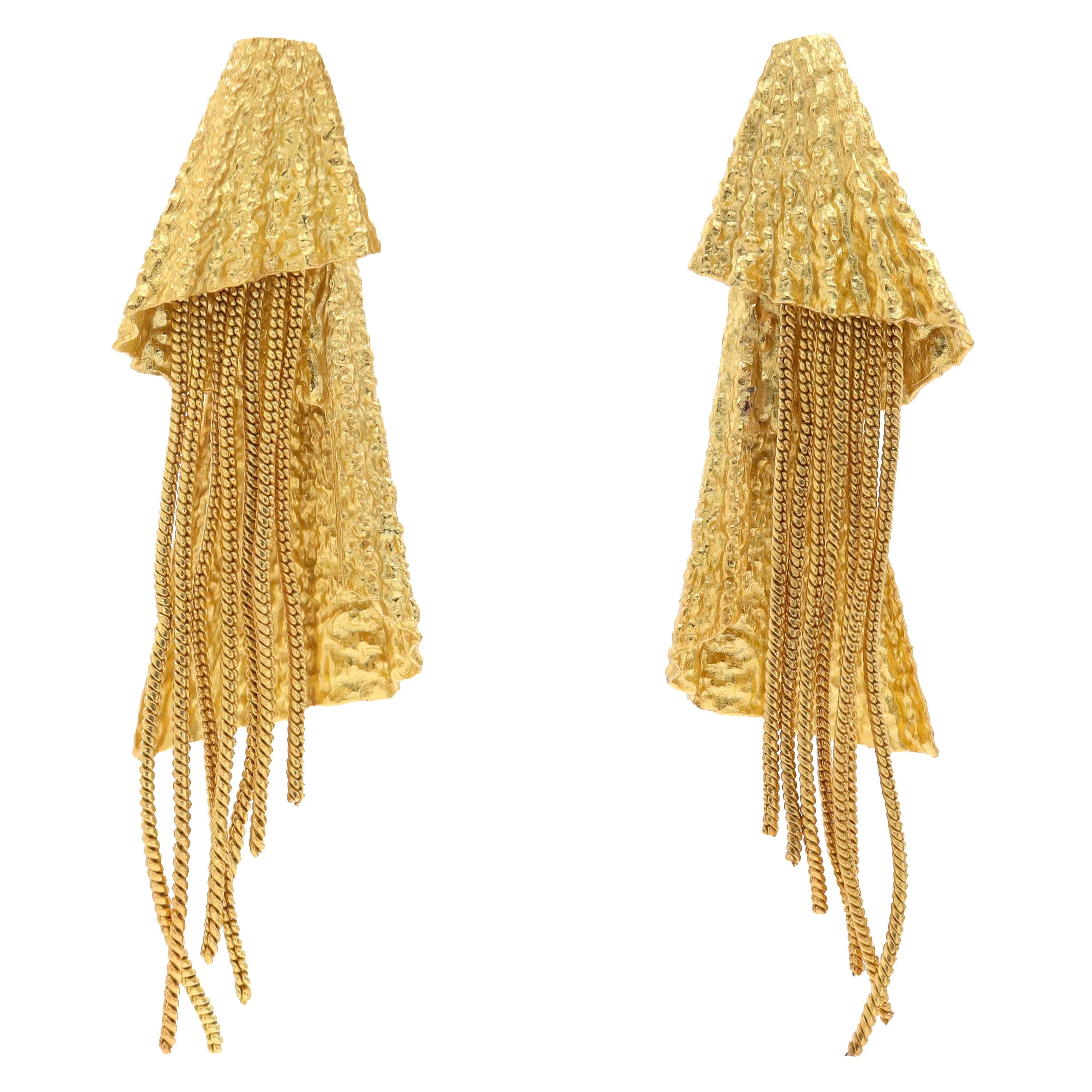 Orecchini con frange Lesso