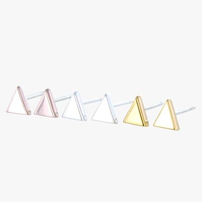 High Shine Triangle Studs