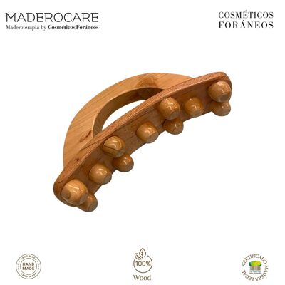 MASSEUR CORPOREL | THÉRAPIE AU BOIS | HALTÈRE CHAMPIGNON (18 x 5 cm)