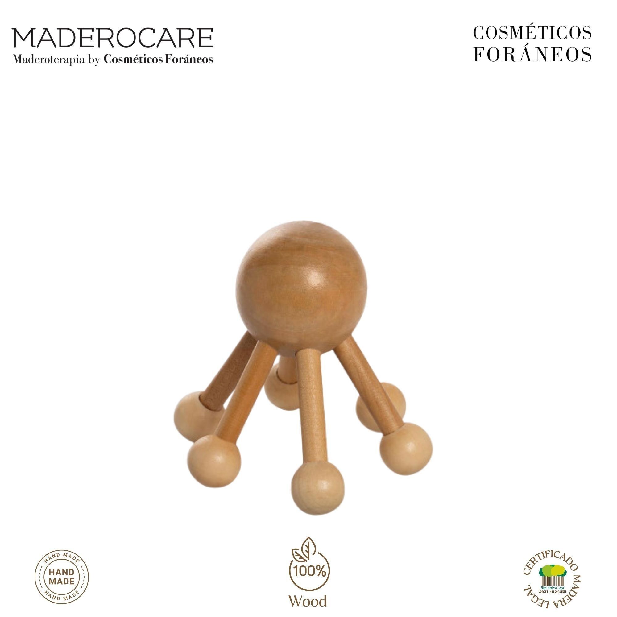 BODY MASSAGER | WOOD THERAPY | 6-LEGGED OCTOPUS MASSAGER (10x10 cm)