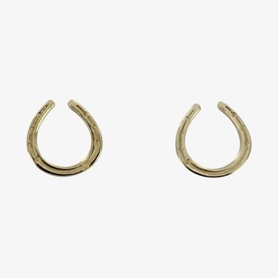 Horseshoe Stud Earrings Gold