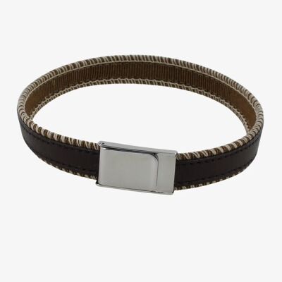 Cut to size Leather Bracelet BRN