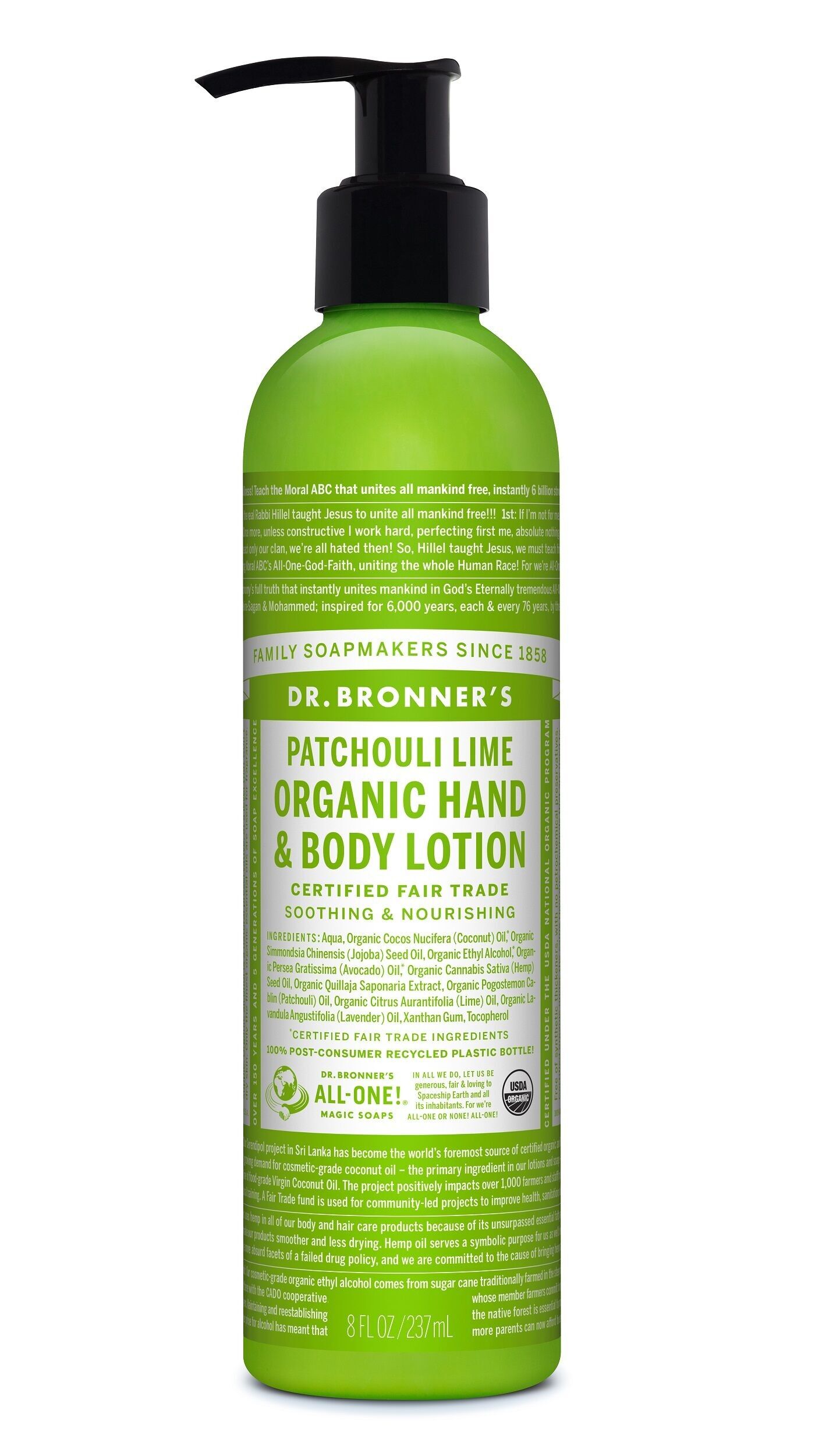 Dr. Bronner's Patchouli Lime Hand & Body Lotion 236ml
