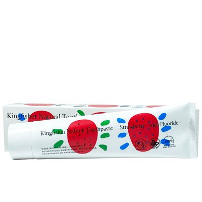 Pasta dental con flúor de fresa para niños Kingfisher 100 ml
