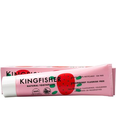 Pasta dental infantil Kingfisher de fresa sin flúor