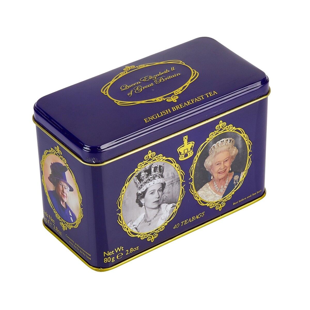 New English Teas Queen Elizabeth II Tin con 40 bustine di tè