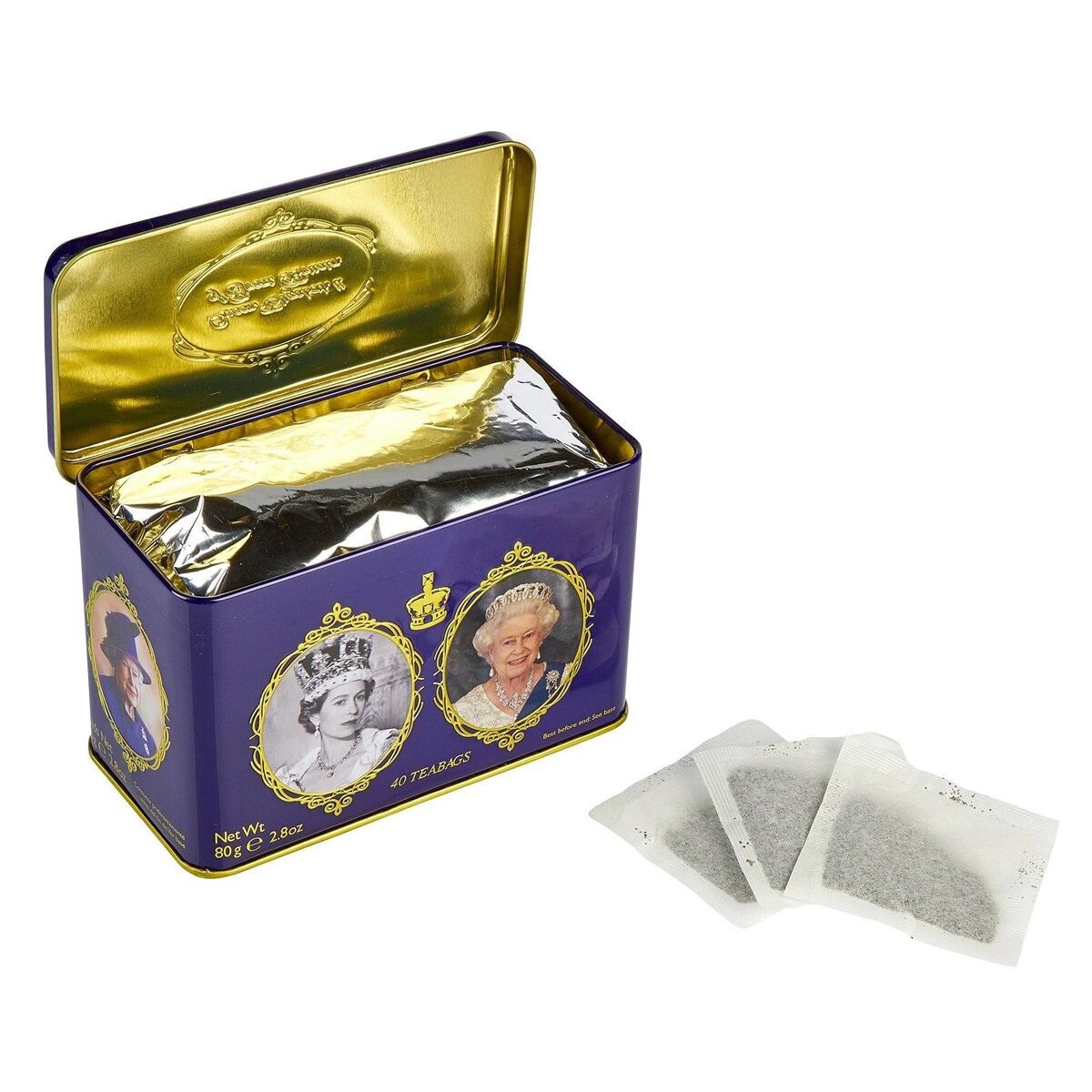 Buy wholesale New English Teas Queen Elizabeth II Tin with 40 Teabags