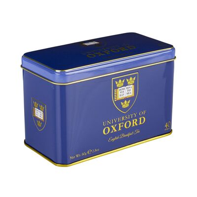Oxford University English Breakfast Tea Tin, 40 Bags